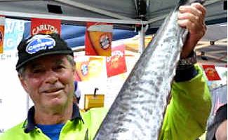 Monster: Ian Davidson with his Spanish Mackerel which weighed in at 22.62kg. Monster: Ian Davidson with his Spanish Mackerel which weighed in at 22.62kg.